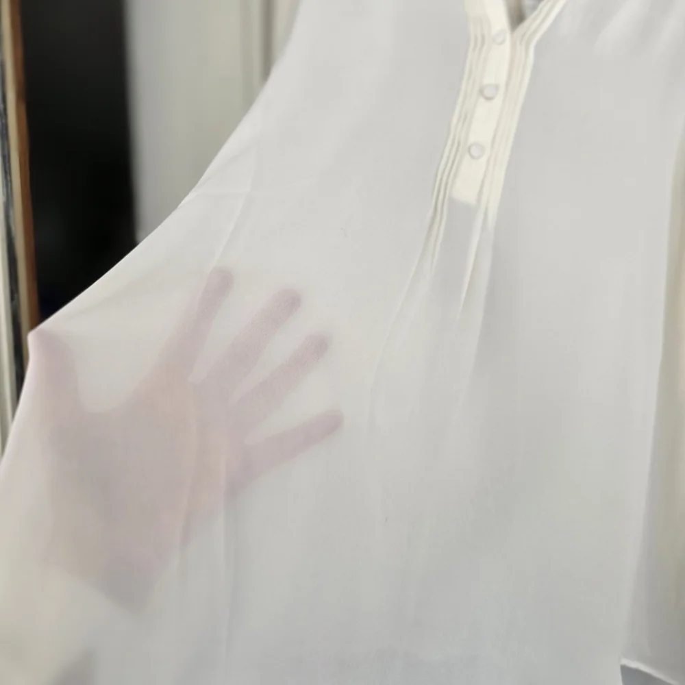 NWT Torrid Sheer Blouse Sz 3 3x Elegant Cream Blouse - Picture 7 of 8